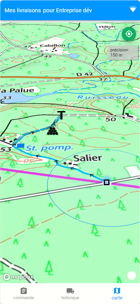 Navigation pour l'approche du dépôt