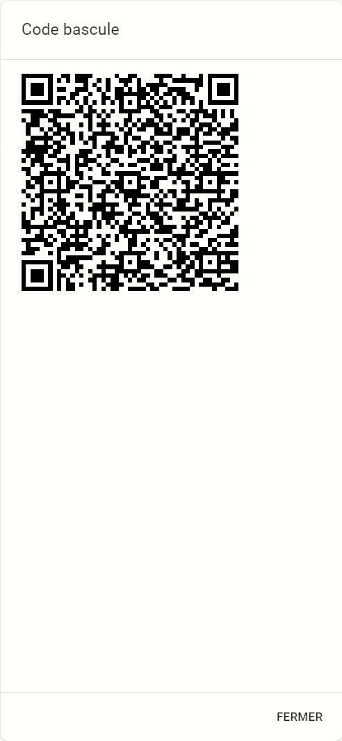 QrCode accès bascule